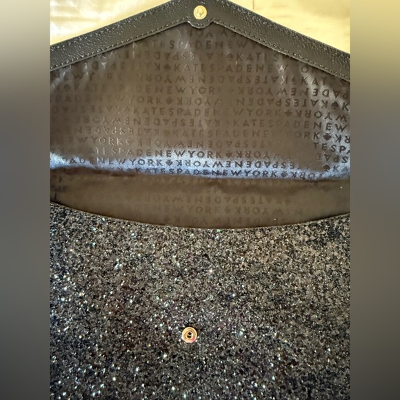 Kate Spade Envelope Clutch Black Glitter - Picture 4 of 4
